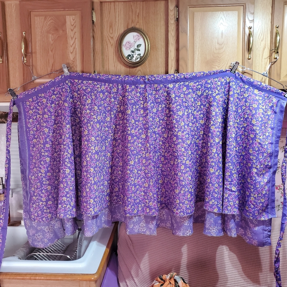 Upcycled silk sari wrap skirt